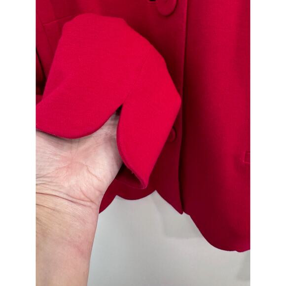 Talbots Red Peplum Red Blazer Women's Size 12 - Picture 7 of 9